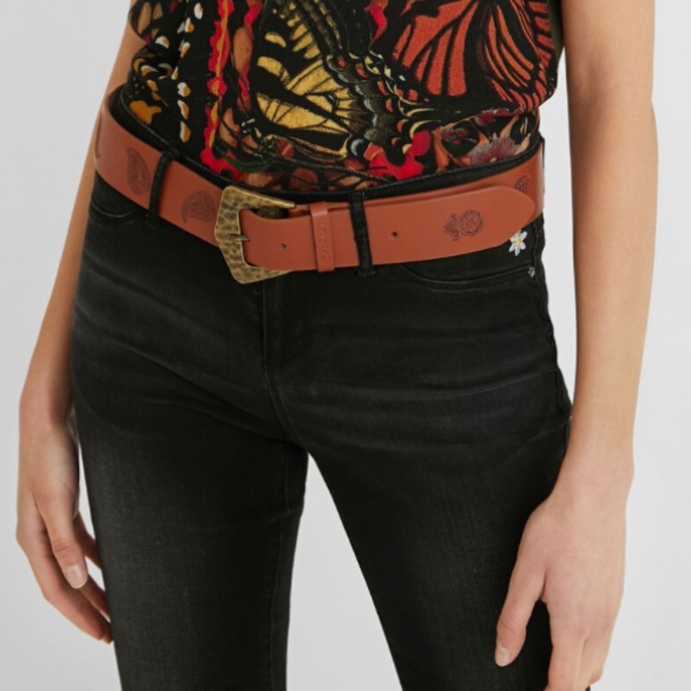Desigual Embroidered Belt Medium